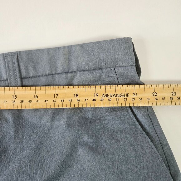 Haggar Premium Cool 18 Men's Shorts Sz 42 Blue Straight Fit Superflex Waistband - Picture 3 of 10